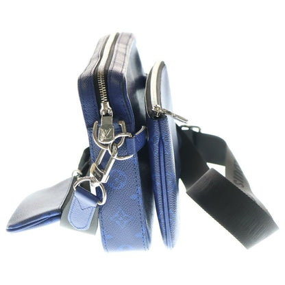 Louis Vuitton Taiga Lama Trio Shoulder Bag Body Bag Blue Leather M30848 Silver
