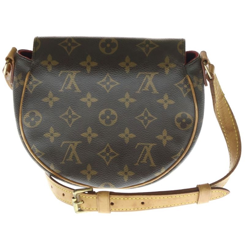 Louis Vuitton Monogram Tambourin Shoulder Bag Shoulder Pochette Brown X Red PVC
