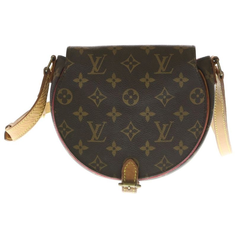Louis Vuitton Monogram Tambourin Shoulder Bag Shoulder Pochette Brown X Red PVC