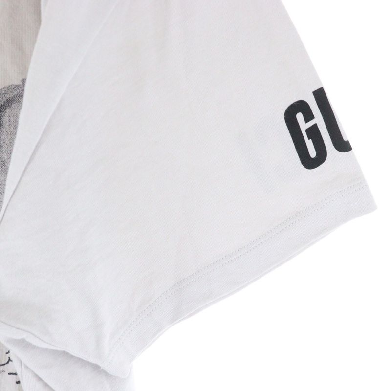 Gucci Sleeve Logo Graphic Print Horsebit Crew Neck Short Sleeve T-shirt Cut And