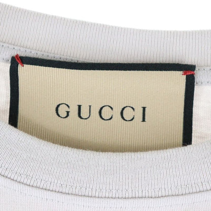 Gucci Sleeve Logo Graphic Print Horsebit Crew Neck Short Sleeve T-shirt Cut And