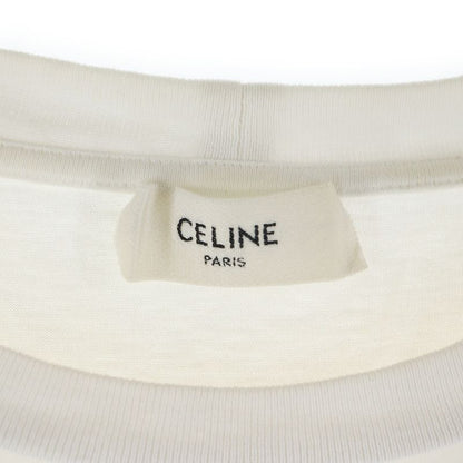 Celine 22AW Loose Fit Logo Print Short Sleeve T-shirt Cut And Sewn White