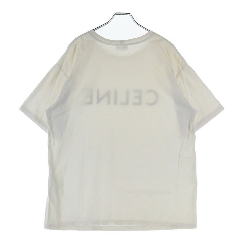 Celine 22AW Loose Fit Logo Print Short Sleeve T-shirt Cut And Sewn White