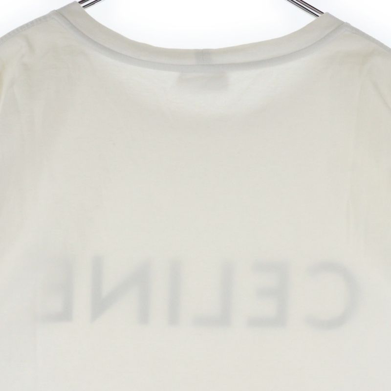 Celine 22AW Loose Fit Logo Print Short Sleeve T-shirt Cut And Sewn White
