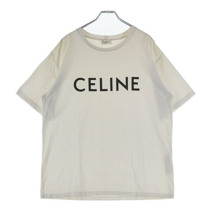 Celine 22AW Loose Fit Logo Print Short Sleeve T-shirt Cut And Sewn White