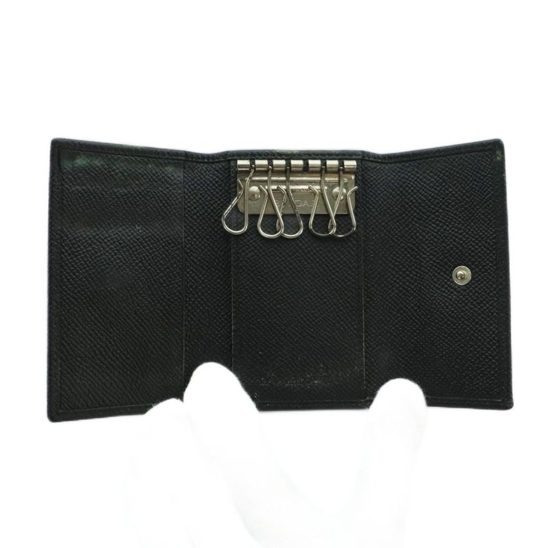 Bulgari Bvlgari 5-strand Key Case Trifold Leather Black MI - OS Unisex