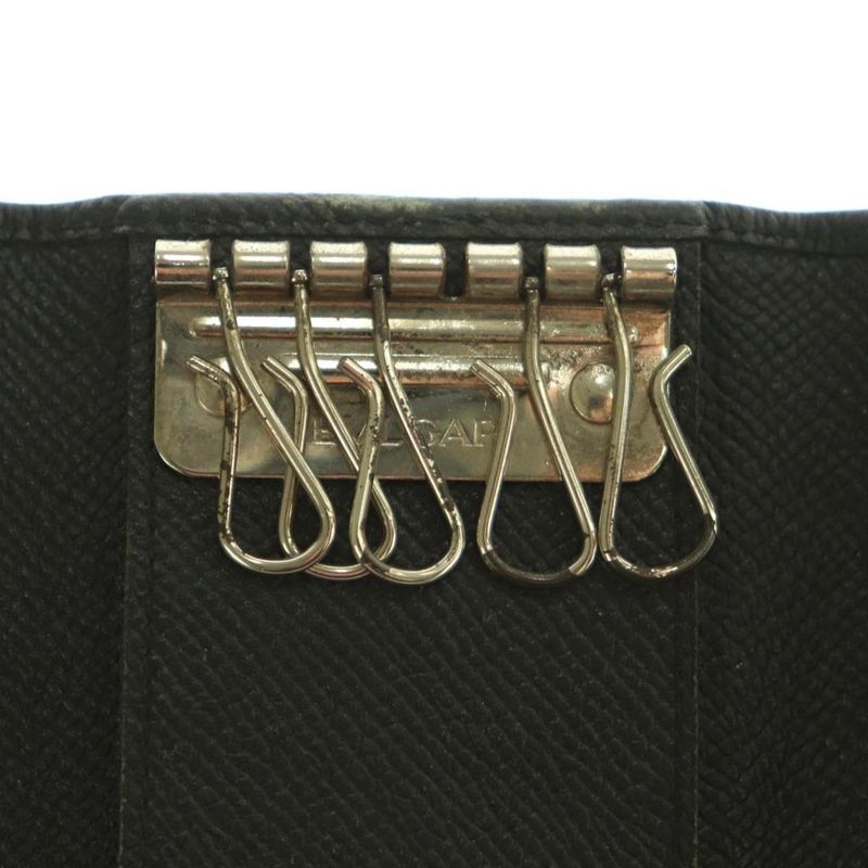 Bulgari Bvlgari 5-strand Key Case Trifold Leather Black MI - OS Unisex