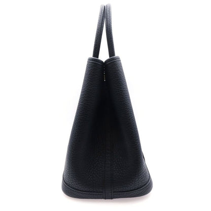 Hermes Garden Party TPM Handbag Black Negonda Silver Hardware Engraved Z