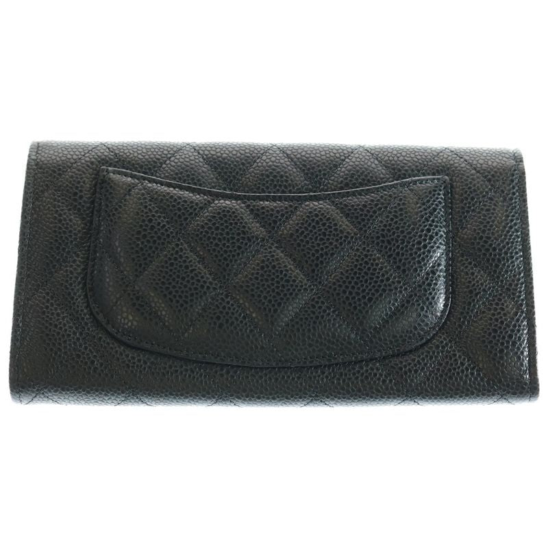 Chanel Coco Marc Matelasse Lambskin Leather Long Wallet Gdhardware Black