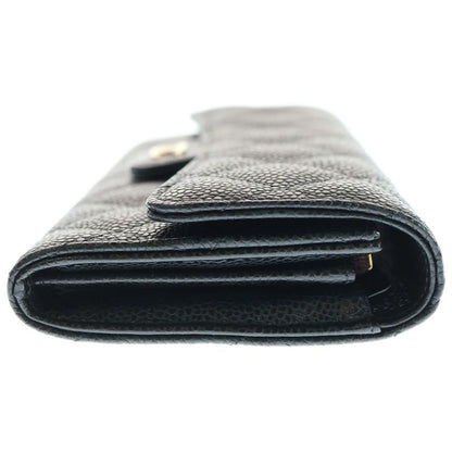 Chanel Coco Marc Matelasse Lambskin Leather Long Wallet Gdhardware Black