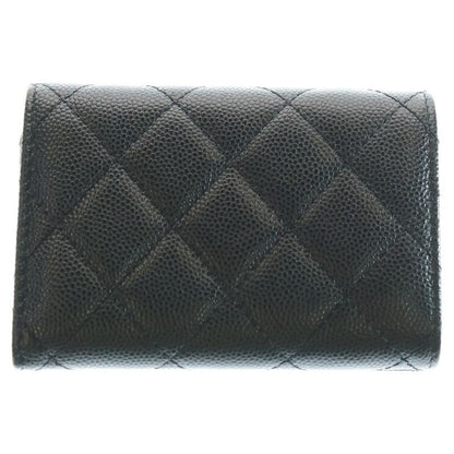 Chanel Coco Marc Matelasse Caviar Skin Small Flap Leather Compact Wallet