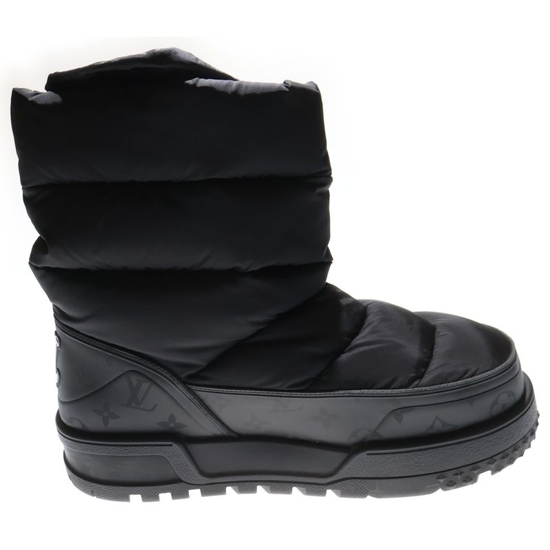 Louis Vuitton LV Alpine Line Monogram Quilted Snow Boots With Logo Patch Black