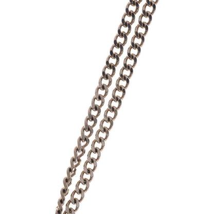 Chanel Coco Mark Perfume Chain Necklace Pendant Chain Pink X Silver