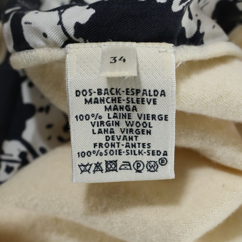 Hermes Wool Knit Sweater Silk-switched Wool Knit Sweater Ivory