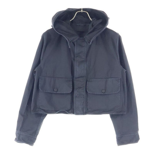 Prada Cropped Cotton Blouson Jacket Black Sgc841