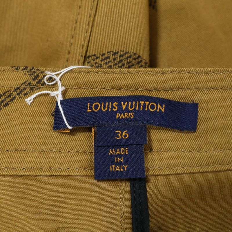 Louis Vuitton 19SS Monogram Giant Reverse Allover Zip Design Mini Skirt Brown