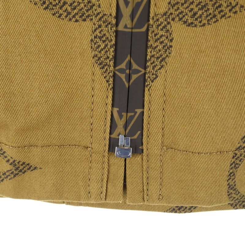 Louis Vuitton 19SS Monogram Giant Reverse Allover Zip Design Mini Skirt Brown