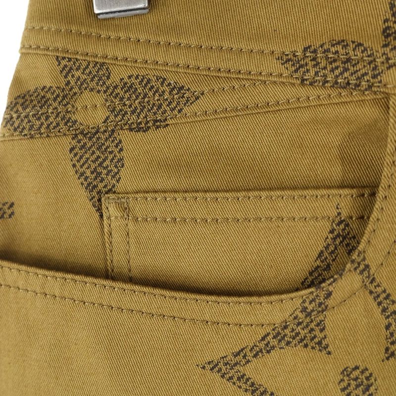 Louis Vuitton 19SS Monogram Giant Reverse Allover Zip Design Mini Skirt Brown