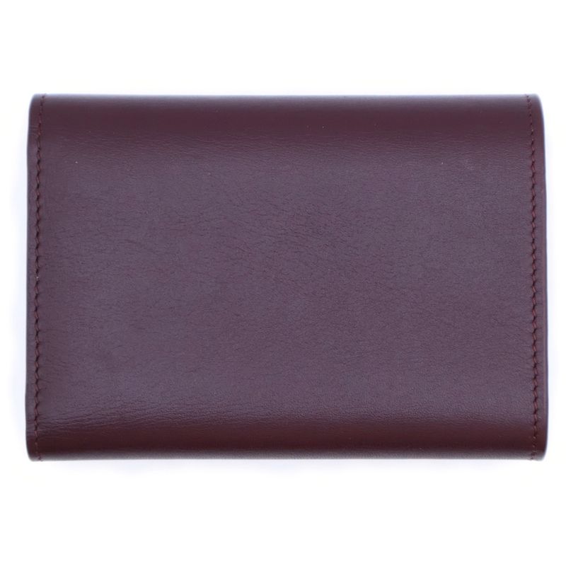 Loewe Beble Vertical Wallet Trifold Bordeaux Leather