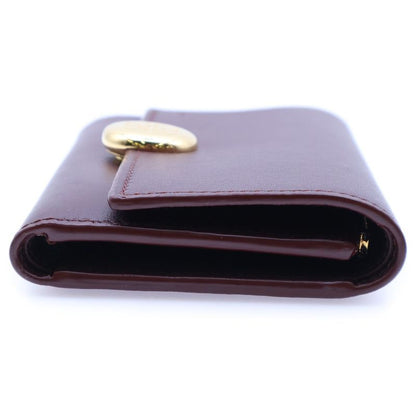 Loewe Beble Vertical Wallet Trifold Bordeaux Leather