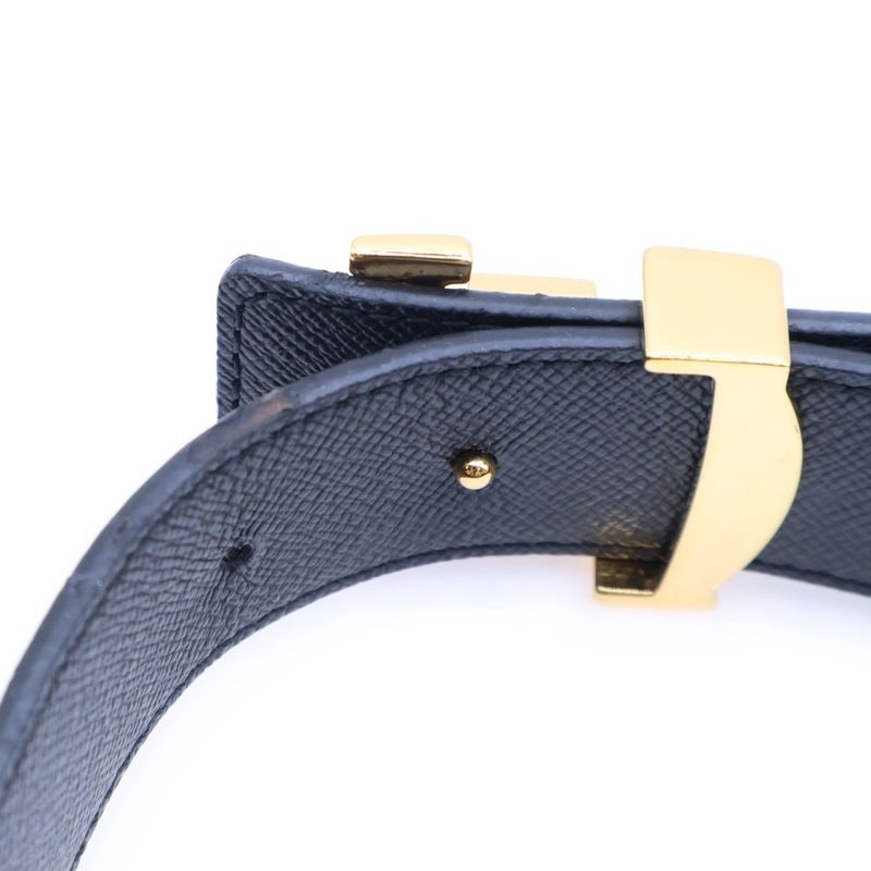 Louis Vuitton Santure LV Reversible Black And Brown Leather M9453 Gold Hardware