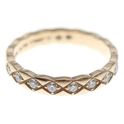 Chanel Coco Crush Collection Ring Diamond Mini Model 18k Beige Gold J11786
