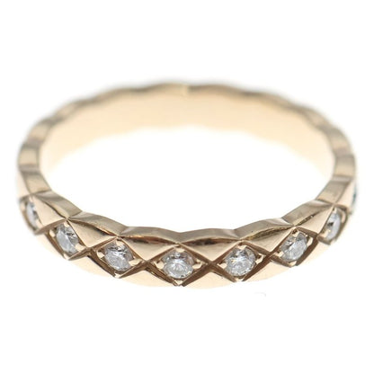 Chanel Coco Crush Collection Ring Diamond Mini Model 18k Beige Gold J11786