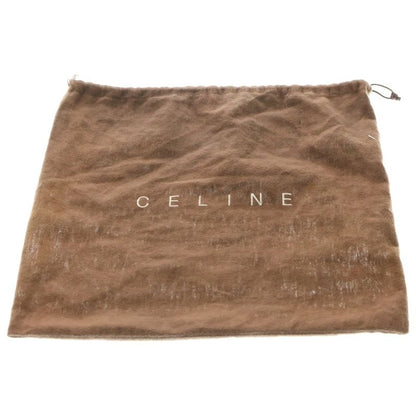 Celine Macadam Shoulder Bag Velour Red Bordeaux Leather Gold Hardware