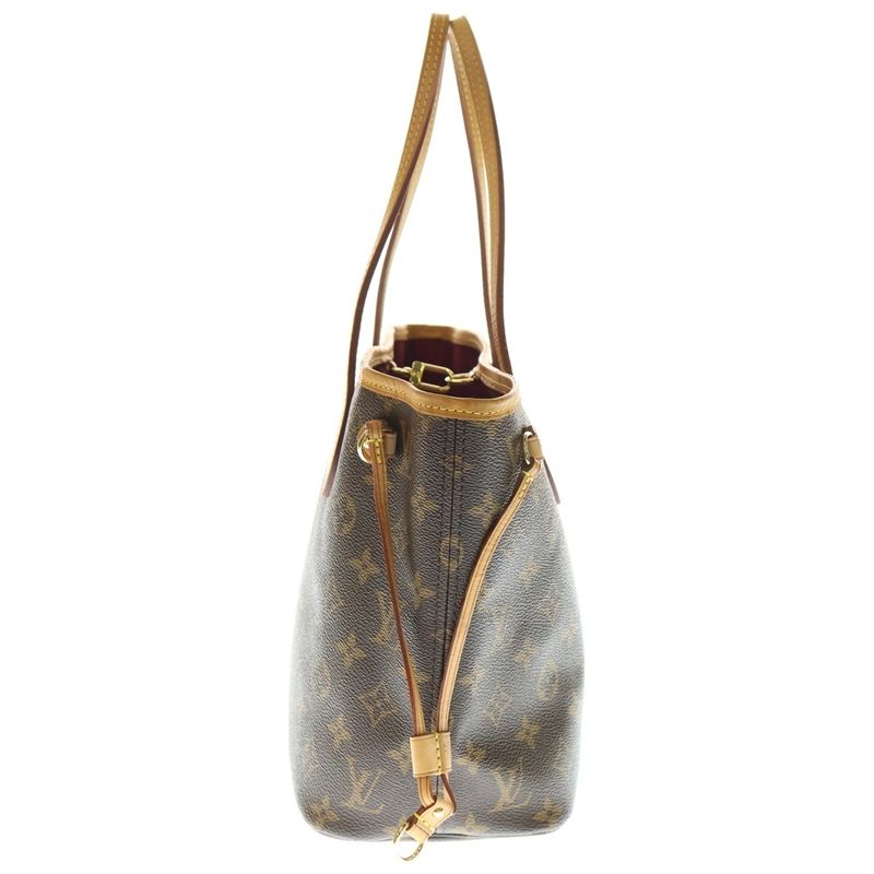 Louis Vuitton Monogram Neverfull PM New Shape Pivoine Handbag Tote Bag Brown