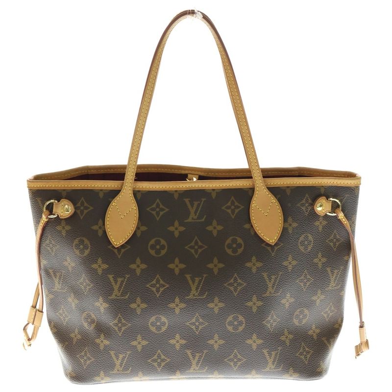 Louis Vuitton Monogram Neverfull PM New Shape Pivoine Handbag Tote Bag Brown