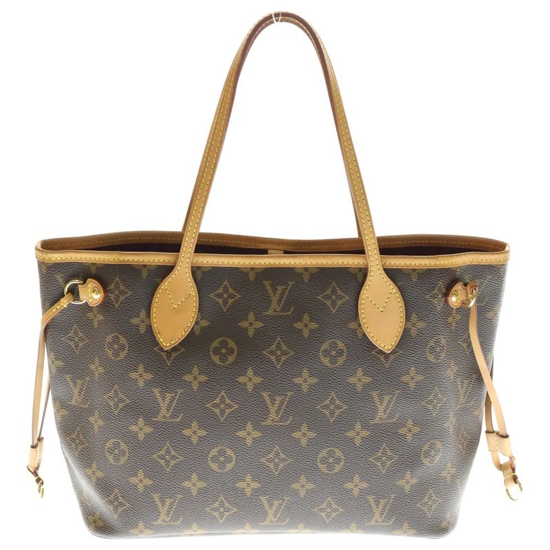 Louis Vuitton Monogram Neverfull PM New Shape Pivoine Handbag Tote Bag Brown