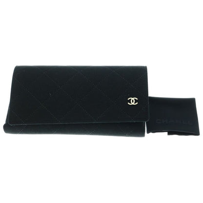 Chanel Cat's Eye Shape Rhinestone Logo Temple Sunglasses Eyewear Black Yellow