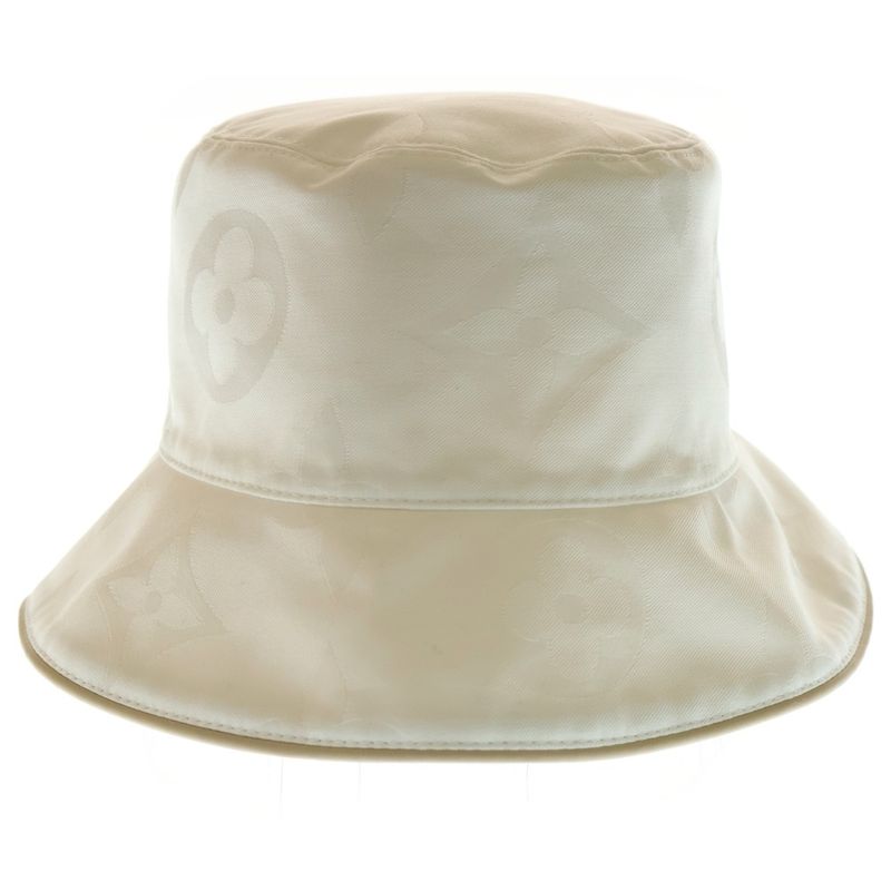 Louis Vuitton Monogram Reversible Bucket Hat White M7163s