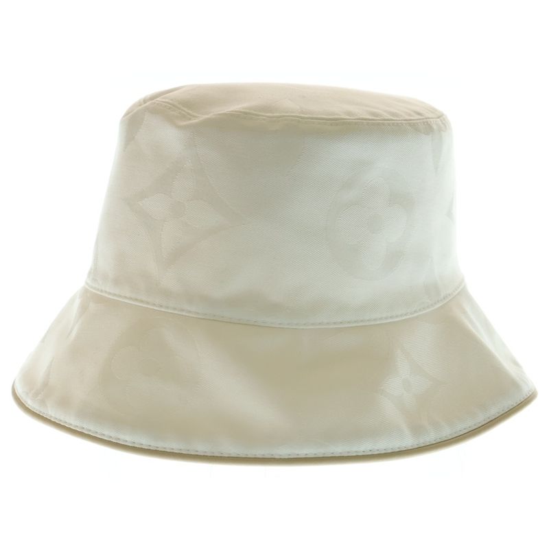 Louis Vuitton Monogram Reversible Bucket Hat White M7163s