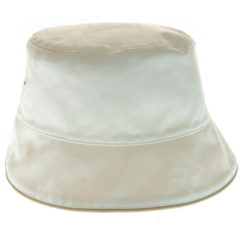 Louis Vuitton Monogram Reversible Bucket Hat White M7163s
