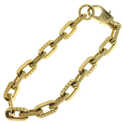 Louis Vuitton Monogram Collier LV Edge MM Chain Necklace Gold Mp3003