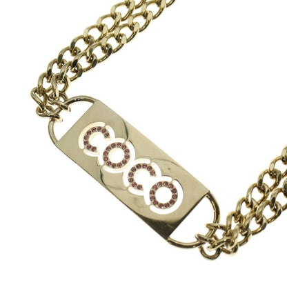 Chanel Rhinestone Chain Belt Gold 02P GP Accessories
