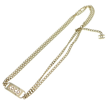 Chanel Rhinestone Chain Belt Gold 02P GP Accessories