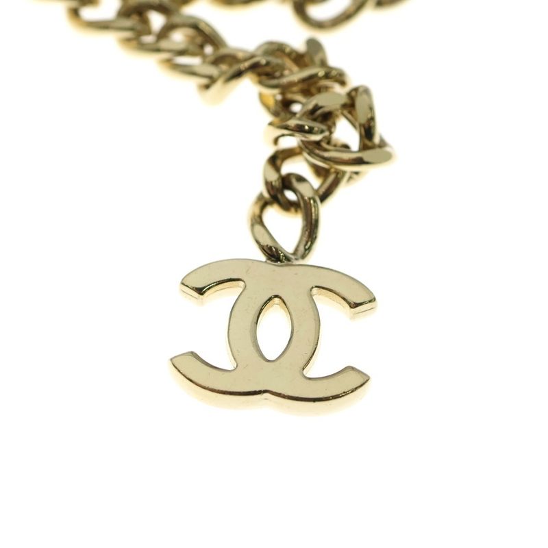 Chanel Rhinestone Chain Belt Gold 02P GP Accessories