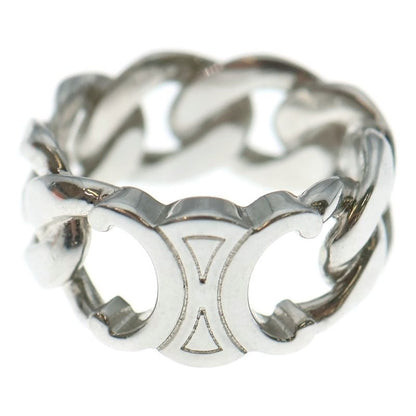 Celine Triomphe Grumet Ring Silver Chain