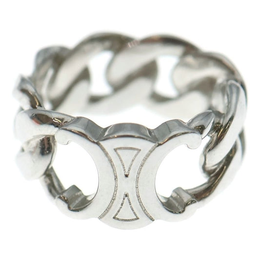 Celine Triomphe Grumet Ring Silver Chain