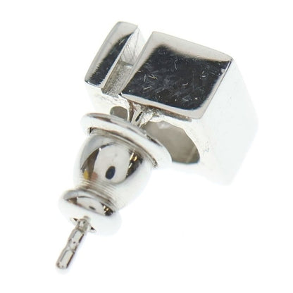 Fendi Zucca Rhinestone Stud Earrings Silver