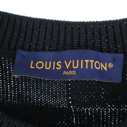 Louis Vuitton 23AW Damier Cotton Knit Sweater Black Rm232q TBY Hnn41w