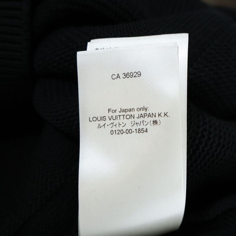 Louis Vuitton 23AW Damier Cotton Knit Sweater Black Rm232q TBY Hnn41w