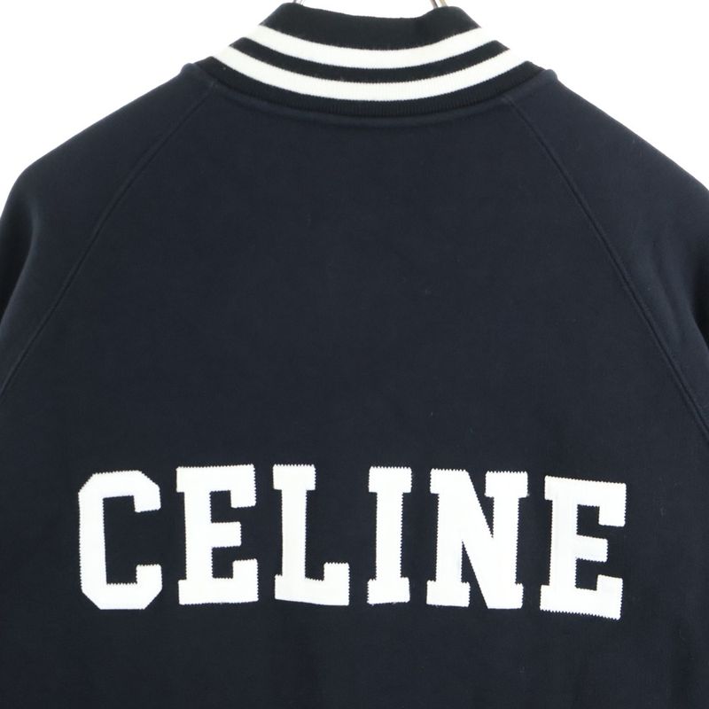 Celine 22AW College Logo Teddy Jacket Black 2y815345f