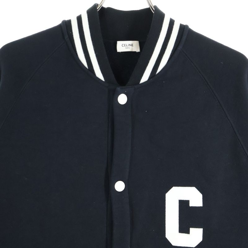 Celine 22AW College Logo Teddy Jacket Black 2y815345f