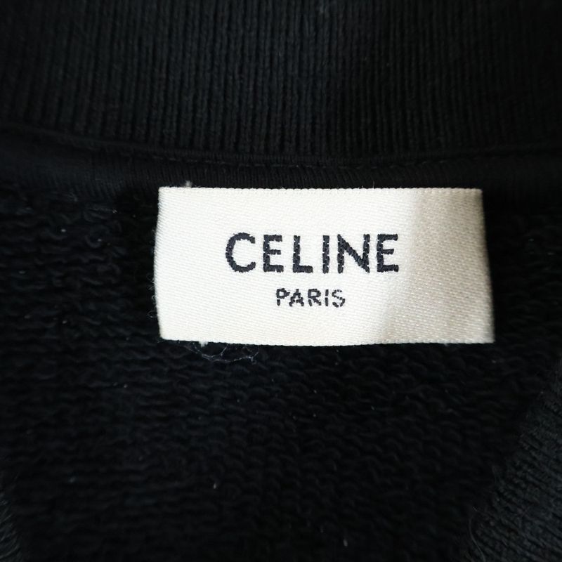 Celine 22AW College Logo Teddy Jacket Black 2y815345f