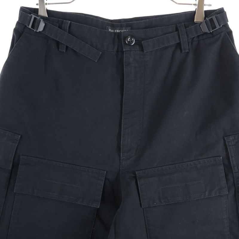 Balenciaga Apron Cargo Pants Skirt Apron Skirt Cargo Pants Black 748599 Tkp27