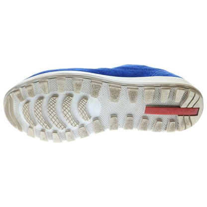 Prada Side Logo Suede Low Cut Sneakers Blue 2641