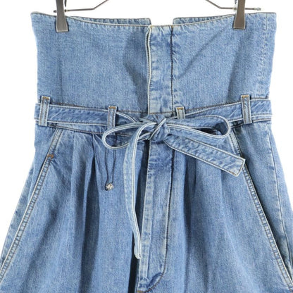 Loewe High Waisted Belted Wide Denim Pants Indigo H2292499ib